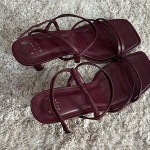 a new day Burgundy Strappy Heels